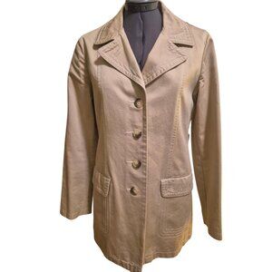 Old Navy Womens Beige Button-Up Trench Coat M